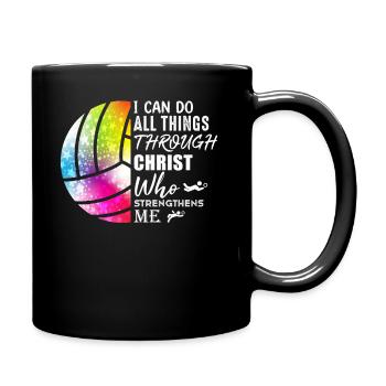 Je peux tout faire grâce au volleyball - Mug uni - noir - Droite