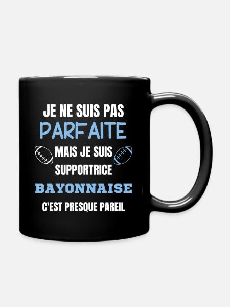 Supportrice Bayonnaise Parfaite Rugby - Mug uni - noir