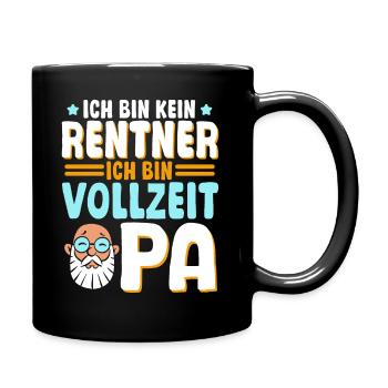 Papy Grand-père Je ne suis pas retraité, je suis - Mug uni - noir - Droite