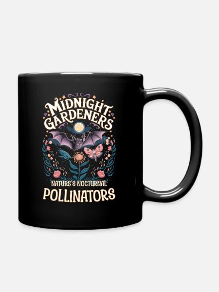 Motten Fledermäuse Nachtbestäuber - Tasse einfarbig - Schwarz