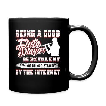 Being A Good Flute Player - Full Colour Mug - black - Right