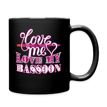 Love Me Love My Bassoon - Full Colour Mug - black - Right