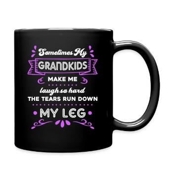 Grandma My Grandkids Make Me Laugh - Full Colour Mug - black - Right