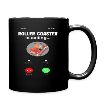 Achterbahn Ruft, Folge Dem Ruf - Tasse einfarbig - Schwarz - Rechts