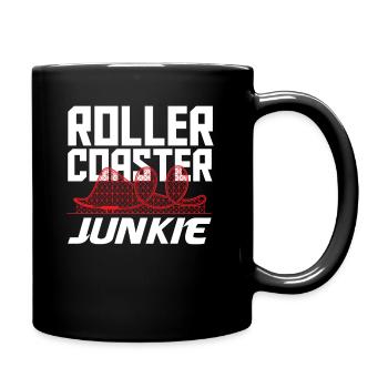 Roller coaster junkie adrenaline lover - Full Colour Mug - black - Right