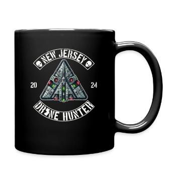 New Jersey Drone Hunter | NJ Drones Aliens UAPs - Full Colour Mug - black - Right