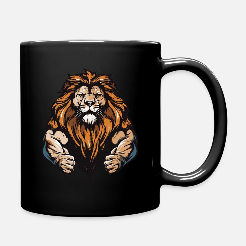 Leo Muscles - Full Colour Mug - black