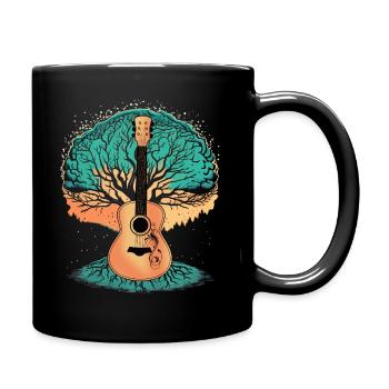 Yggdrasil Nature Musician Tree Of Life - Full Colour Mug - black - Right