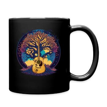 Yggdrasil Nature Musician Tree Of Life - Full Colour Mug - black - Right