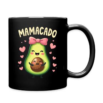 Werdende Mama & Mutter, Mamacado, Schwangerschaft - Tasse einfarbig - Schwarz - Rechts