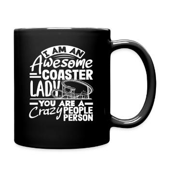 Je suis une grande dame des montagnes russes - Mug uni - noir - Droite