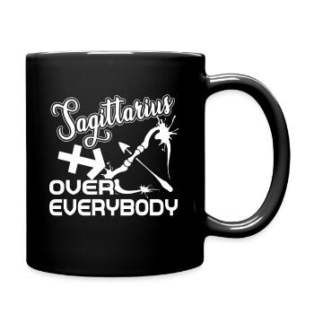 Sagittarius Over Everybody Horoscope - Full Colour Mug - black - Right