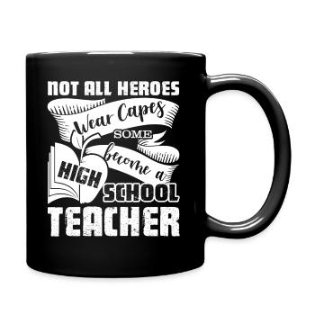 High School Teacher Hero - Full Colour Mug - black - Right