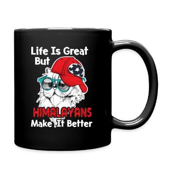 Life Is Great But Himalayan Cat Make It Better - Full Colour Mug - black - Right
