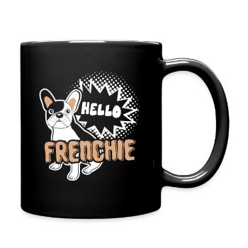 Hello Frenchie French Bulldog - Full Colour Mug - black - Right