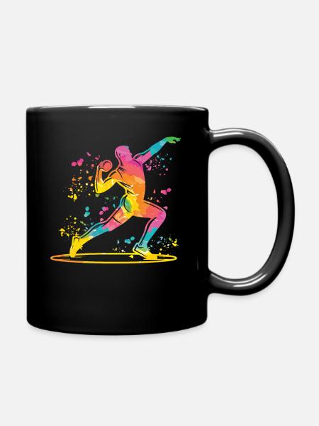 Lanceur de poids Colorsplash Lancer de poids - Mug uni - noir