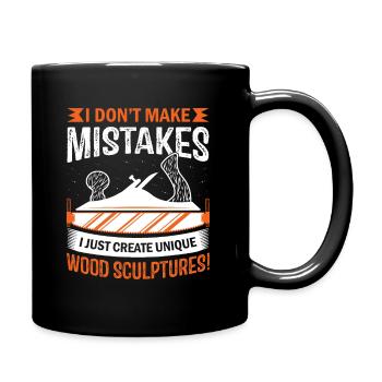 Je ne fais pas d’erreurs ; Je crée simplement des bois uniques - Mug uni - noir - Droite