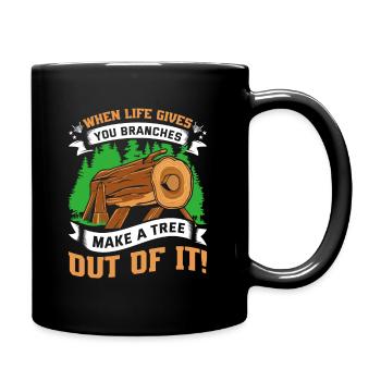 Quand la vie vous donne des branches, faites un arbre de i - Mug uni - noir - Droite
