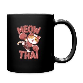 Meow thai - Tasse einfarbig - Schwarz - Rechts
