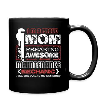 I am A Maintenance Mechanic Mom - Full Colour Mug - black - Right