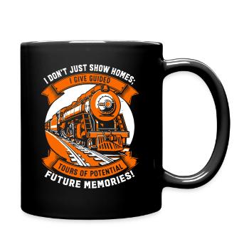 Ich zeige nicht nur Häuser; Ich gebe geführte Touren durch Po. - Tasse einfarbig - Schwarz - Rechts