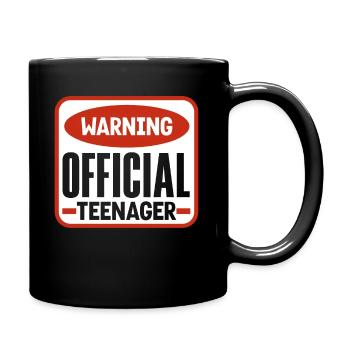 Warning Official Teenager 13th Birthday - Full Colour Mug - black - Right