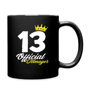 13e anniversaire Couronne officielle des adolescents - Mug uni - noir - Droite
