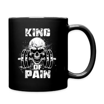 Pain King Krafttraining Fitnesstudio Pumpen GYM - Tasse einfarbig - Schwarz - Rechts