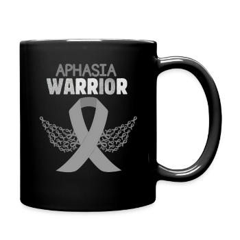 Aphasie guerrier ruban gris sensibilisation à l’aphasie - Mug uni - noir - Droite