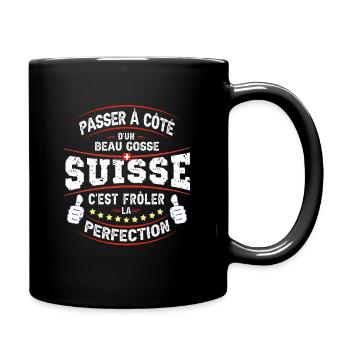 Beau Gosse Suisse - Mug uni - noir - Droite