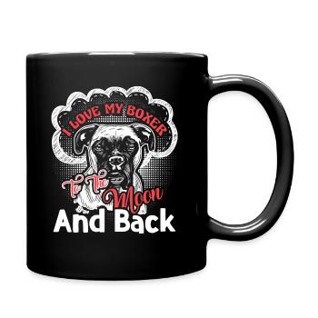 I Love My Boxer To The Moon And Back - Full Colour Mug - black - Right