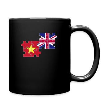 Vietnam Royaume-Uni Drapeau britannique vietnamien - Mug uni - noir - Droite