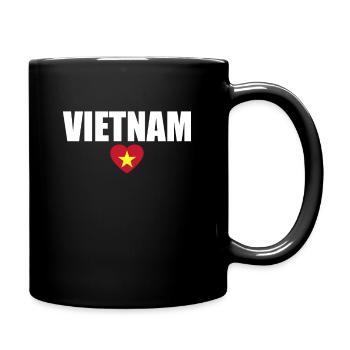 Vietnam Vietnamesische Flagge Vietnamese - Tasse einfarbig - Schwarz - Rechts