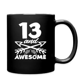 13e anniversaire et tout simplement génial - Mug uni - noir - Droite
