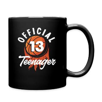 Basketball officiel du 13e anniversaire des adolescents - Mug uni - noir - Droite