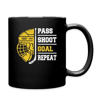 Eishockey, Eishockeyspieler, Eis-Hockey - Full Colour Mug - black - Right