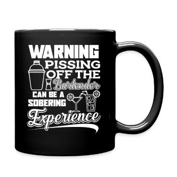 Bartender Pissing Off The Bartender - Full Colour Mug - black - Right