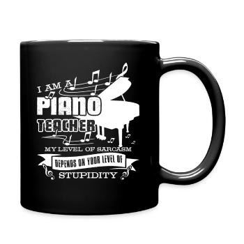 Piano Teacher I am A Piano Teacher - Full Colour Mug - black - Right