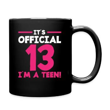Official 13 Birthday Teen - Full Colour Mug - black - Right
