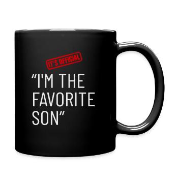 C'est officiel, je suis le fils préféré - Mug uni - noir - Droite