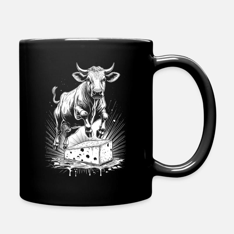 Käse-Kuh-Freude – Schweiz-Shirt - Tasse einfarbig - Schwarz