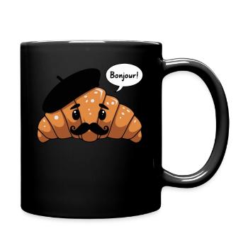 French Croissant - Full Colour Mug - black - Right
