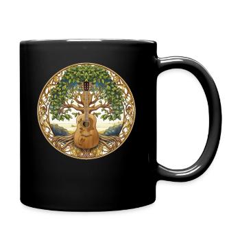 Yggdrasil Musicien de la nature Arbre de vie - Mug uni - noir - Droite