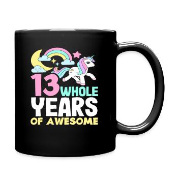 13 années complètes Super 13e anniversaire - Mug uni - noir - Droite