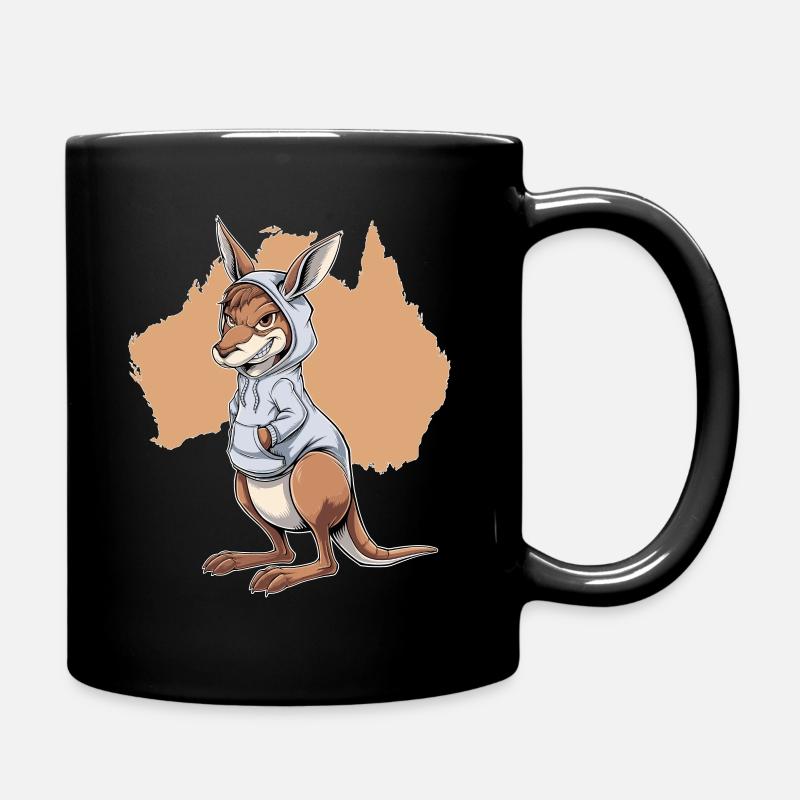 Kangaroo Känguru exotische Tiere Australien - Tasse einfarbig - Schwarz