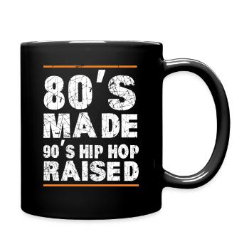 80er 90er - Tasse einfarbig - Schwarz - Rechts