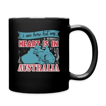 I Am Here But My Heart Is In Australia - Full Colour Mug - black - Right