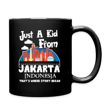 Just A Kid From Jakarta Indonesia - Full Colour Mug - black - Right