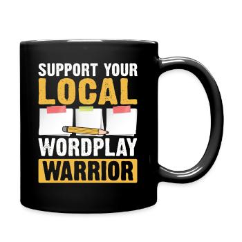 Poetry Slam Pun Warrior Slam Poetry - Full Colour Mug - black - Right