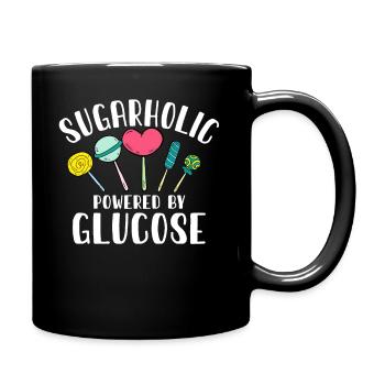 Sugarholic Sweets Zucker Süßigkeiten Enthusiast - Tasse einfarbig - Schwarz - Rechts